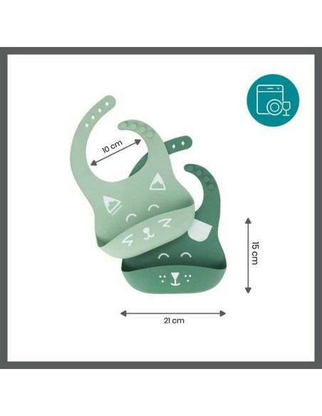Bib Babymoov A007608 Green Silicone (2 Units)