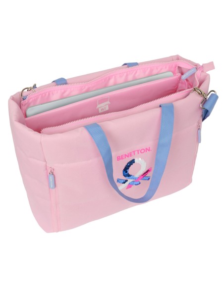 Bag Benetton Pink Pink 40 x 31 x 17 cm