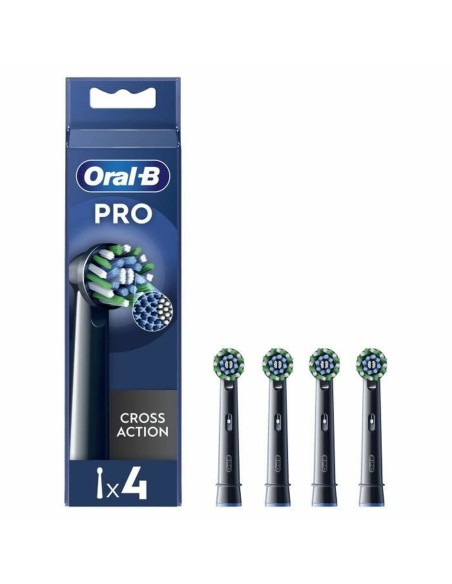 Replacement Head Oral-B Pro Cross action Black 4 Units