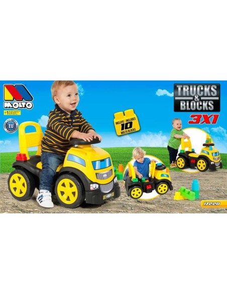 Tricycle Moltó Trucks and blocks 89 cm