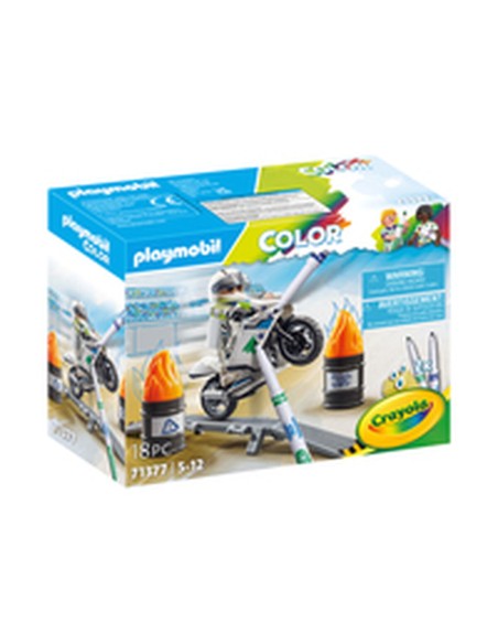 Playset Playmobil Color Motorbike 18 Pieces