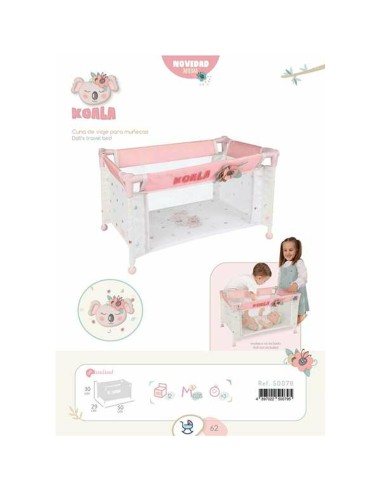 Travel cot Decuevas Koala 50 x 29 x 30 cm Pink