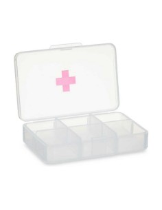 Pillbox with Compartments Berilo HW0929-1 Transparent Plastic 11,5 x 18 x 2,2 cm (12 Units) 2