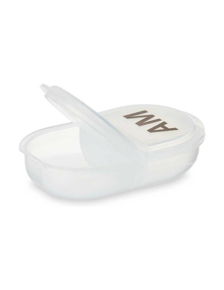 Pillbox with Compartments Berilo HW0929-2 Transparent Plastic 11,5 x 18 x 2,2 cm Set (12 Units)
