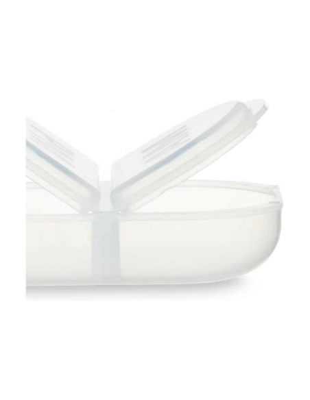 Pillbox with Compartments Berilo HW0929-2 Transparent Plastic 11,5 x 18 x 2,2 cm Set (12 Units)