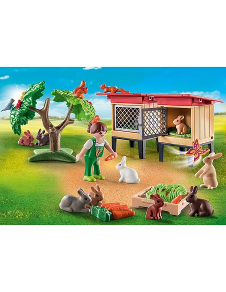 Playset Playmobil 71252 Country Rabbit Hutch 41 Pieces
