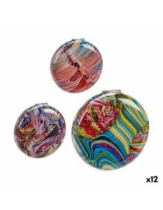 Pocket Mirror Crystal Plastic 8 x 2,4 x 8 cm (12 Units)