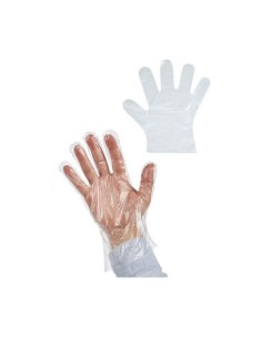 Disposable Gloves Set Transparent Plastic (12 Units) 2
