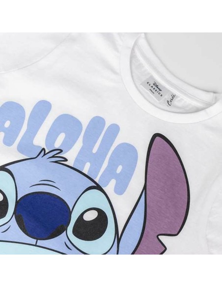 Child's Short Sleeve T-Shirt Stitch White 5 Years