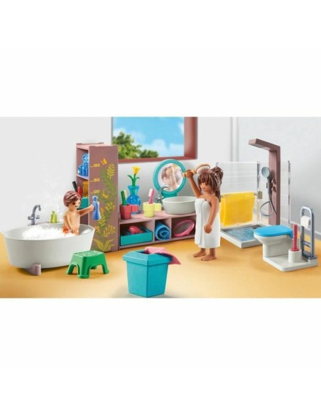 Playset Playmobil 71611 - Bathroom bathtub 55 Pieces