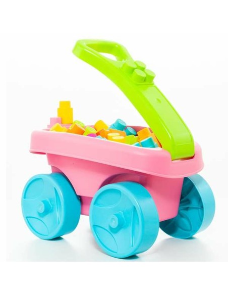 Building Blocks Moltó    20 Pieces Trolley Pink
