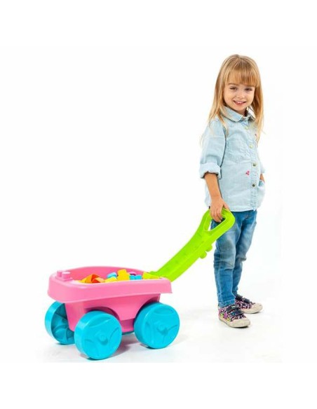 Building Blocks Moltó    20 Pieces Trolley Pink