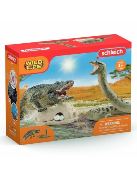 Playset Schleich Alligator/Anaconda Duel Set 4 Pieces