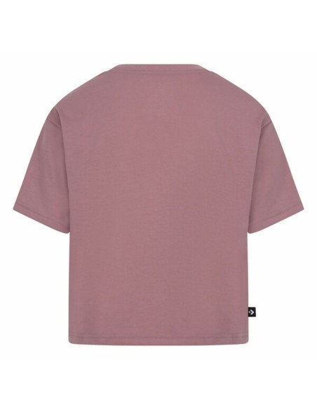 Child's Short Sleeve T-Shirt Converse Chuck Patch Boxy Salmon
