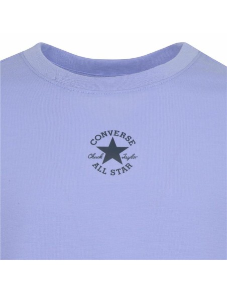 Child's Short Sleeve T-Shirt Converse Chuck Patch Boxy Violet