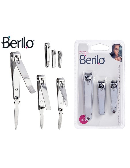 Nail clipper Berilo 1703239 Silver Metal (12 Units)