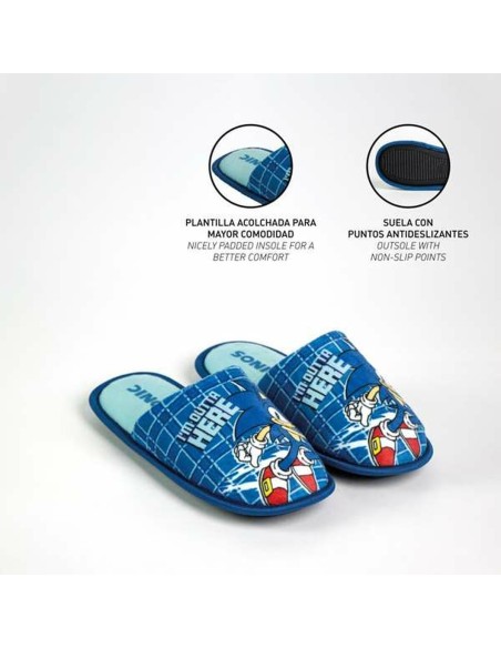 House Slippers Sonic Blue
