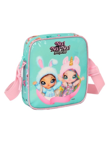 Shoulder Bag Na!Na!Na! Surprise Bunny Pink Turquoise 16 x 18 x 4 cm