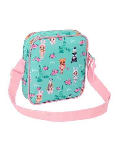 Shoulder Bag Na!Na!Na! Surprise Bunny Pink Turquoise 16 x 18 x 4 cm