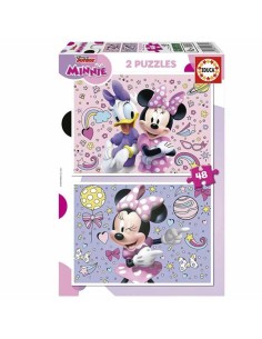 2-Puzzle Set Educa Minnie Mouse 48 Pieces