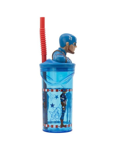 Cup with Straw Capitán América CZ11331 3D