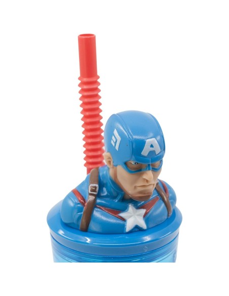 Cup with Straw Capitán América CZ11331 3D