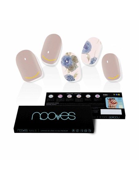 False nails Nooves Elegant Floral Gel Self-adhesives metal