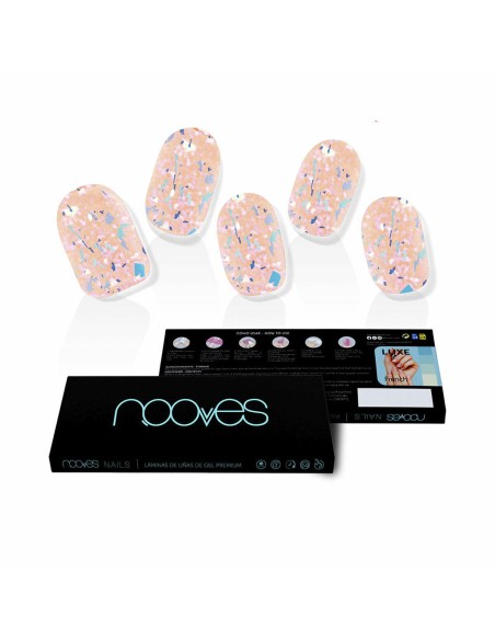 False nails Nooves Peach Galettes Gel Self-adhesives metal