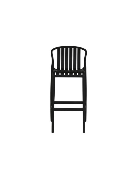 Table set with 2 chairs Home ESPRIT Black Metal polypropylene 60 x 60 x 102 cm