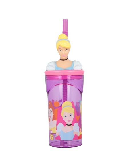 Cup with Straw Disney Princess CZ11334 3D Pink