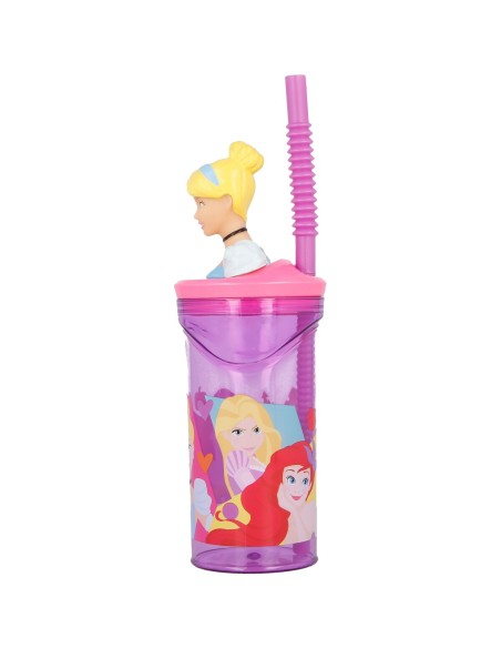Cup with Straw Disney Princess CZ11334 3D Pink