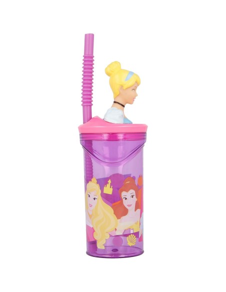 Cup with Straw Disney Princess CZ11334 3D Pink