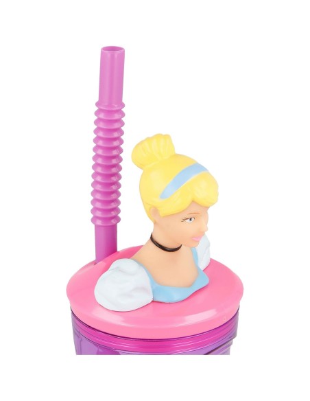 Cup with Straw Disney Princess CZ11334 3D Pink
