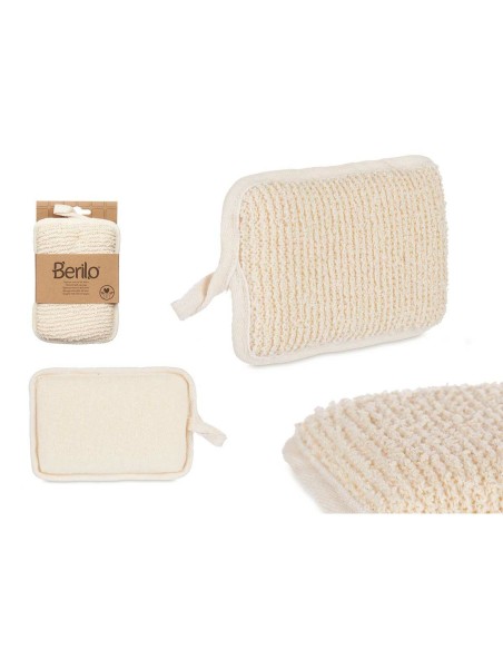 Body Sponge Berilo B7081-6 White Beige 11 x 16,5 x 2 cm (12 Units)
