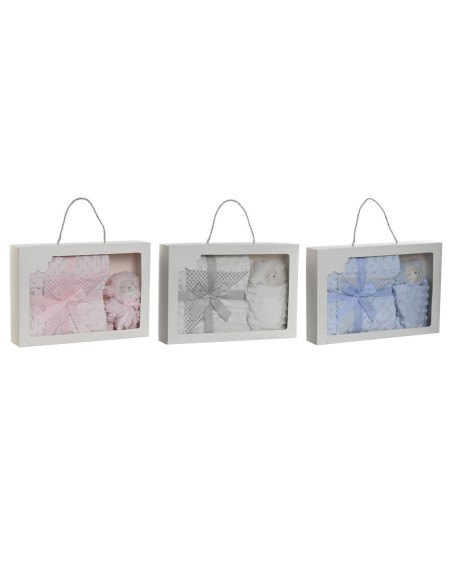 Gift Set for Babies Home ESPRIT Blue Beige Pink Polyester (3 Units)