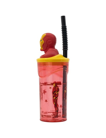 Cup with Straw The Avengers Iron Man Red 3D