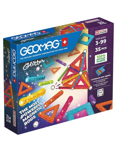 Playset Geomag Glitter (35 Pieces)