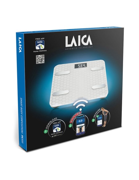 Digital Bathroom Scales LAICA White Silver