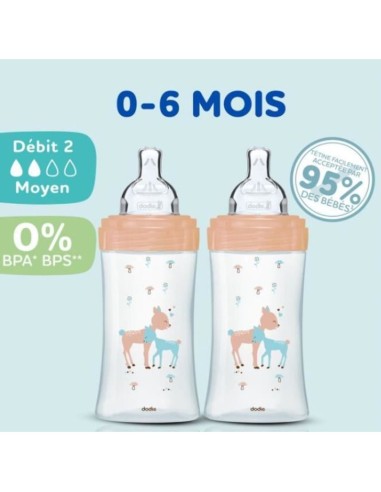 Set of baby's bottles Dodie 3 uds