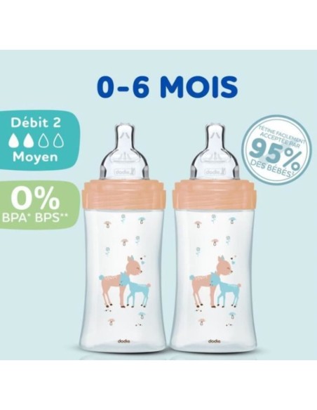 Set of baby's bottles Dodie 3 uds