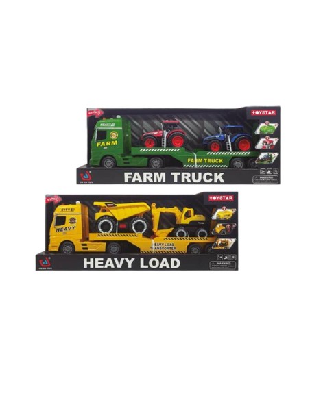 Vehicle Playset Farm Truck or Heavy Load 1:12 3 Pieces