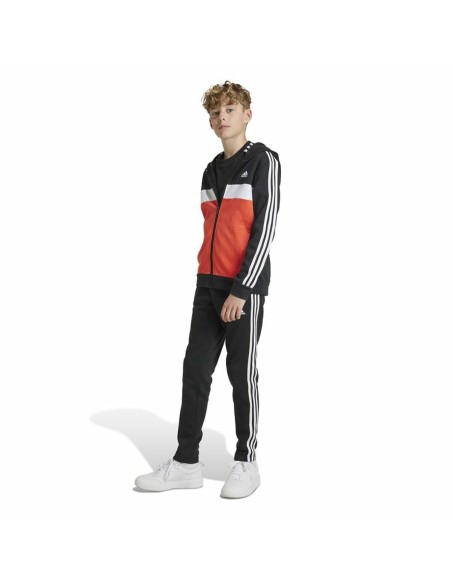 Women's Tracksuit Adidas Tiberio 3-Stripes Colorblock Fleece Black Red