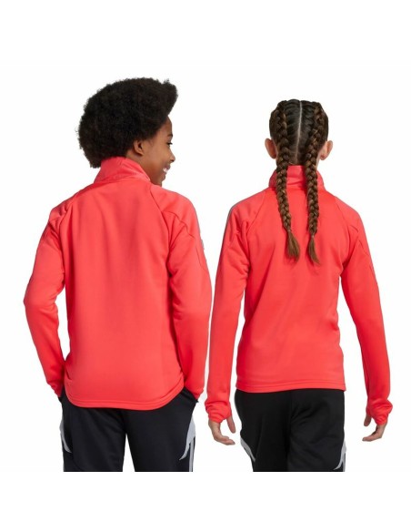 Hoodless Sweatshirt for Girls Adidas Tiro24 Winterized Red