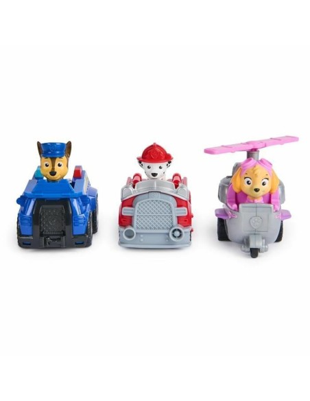 Dolls House Accessories Spin Master PACK DE 3 VEHÍCULOS DE FRICCIÓN RETRO Paw Patrol Red