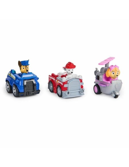 Dolls House Accessories Spin Master PACK DE 3 VEHÍCULOS DE FRICCIÓN RETRO Paw Patrol Red