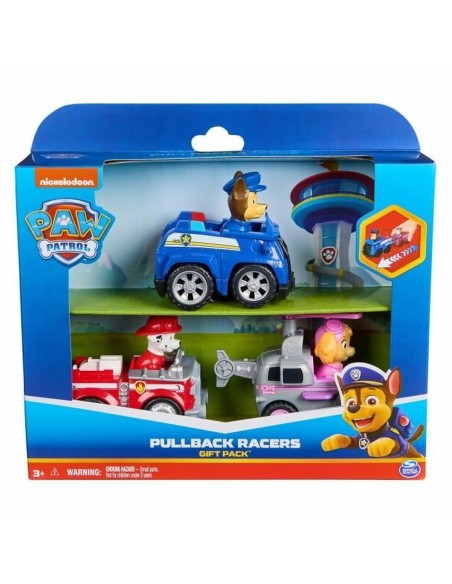 Dolls House Accessories Spin Master PACK DE 3 VEHÍCULOS DE FRICCIÓN RETRO Paw Patrol Red