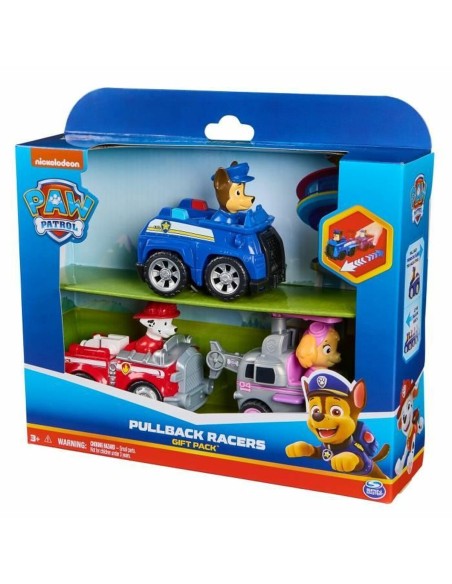 Dolls House Accessories Spin Master PACK DE 3 VEHÍCULOS DE FRICCIÓN RETRO Paw Patrol Red
