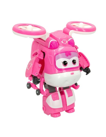 Transformable Super Robot Super Wings Dizzy Helicopter 10,5 x 13,5 x 14,5 cm Pink (6 Units)