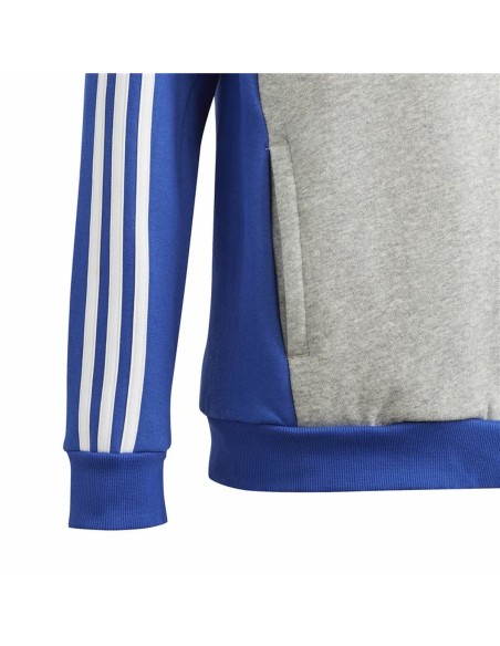 Unisex Hoodie Adidas 3S Tib Fl Hd Blue Grey