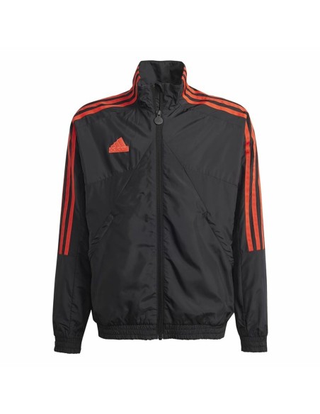 Sweatshirt without Hood Adidas Tiro Woven Tracktop Black
